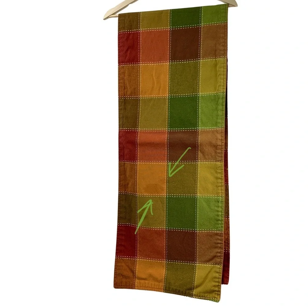 Tuesday Morning Fall Colors Thanksgiving Quilted Patch Table Runner 13” x 68”